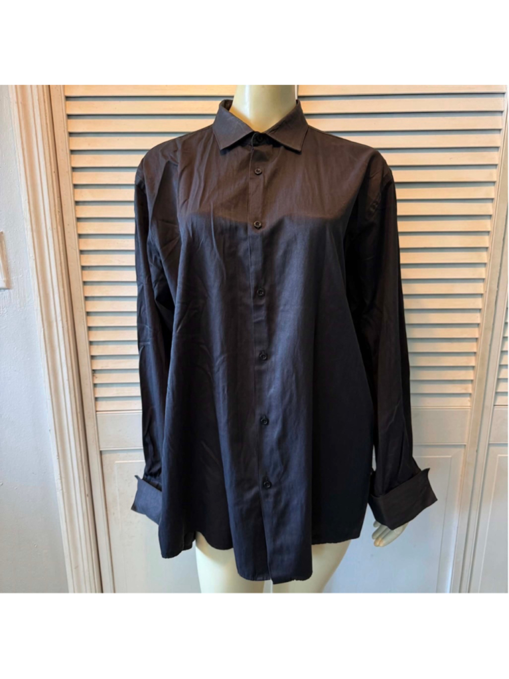 Women's Jones New York Slim Fit Button Down Shirt, Medium, Black